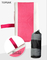 De roze en Witte Gestreepte Strandhanddoek personaliseerde 180x90cm